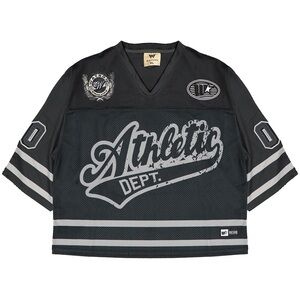 NWT Watson Athletic Department Cropped Football Jersey Charcoal W/ Bracelet